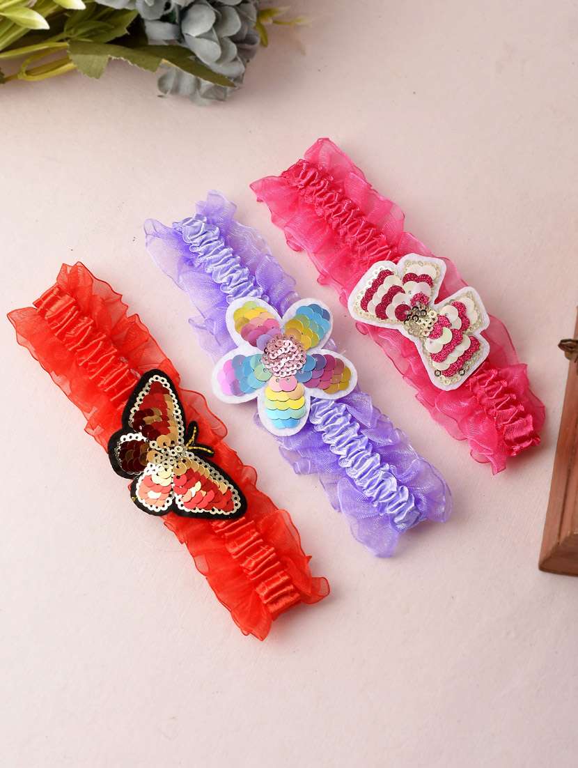 Set Of 3 Multi Color Hairband