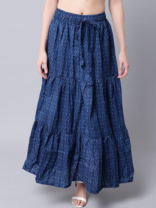 mid rise floral flared skirt - 18386221 -  Standard Image - 0
