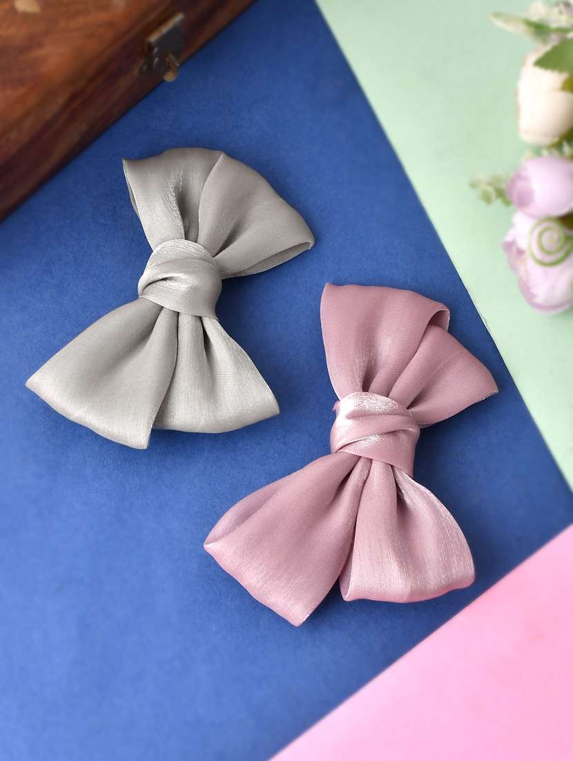 Set Of 2 Pink & Green Alligator Hair Clip