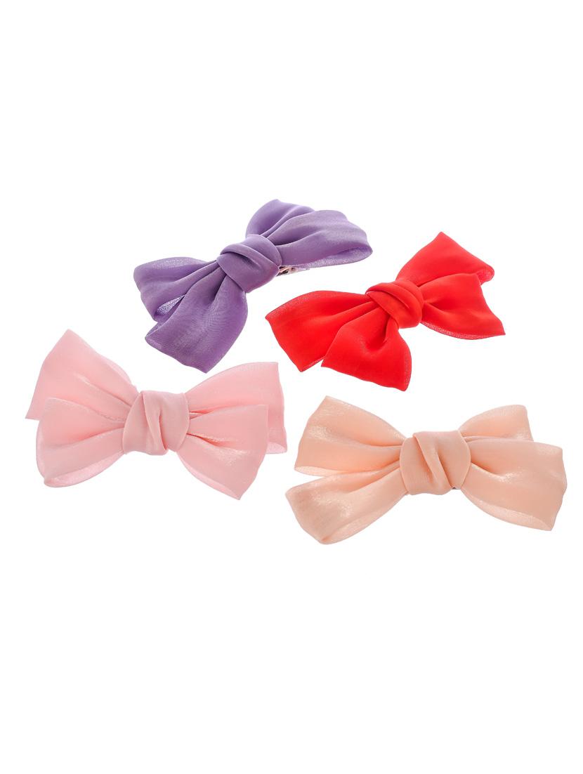 set of 4 multi colored bow alligator hair pin - 18386469 - Standard Image - 2