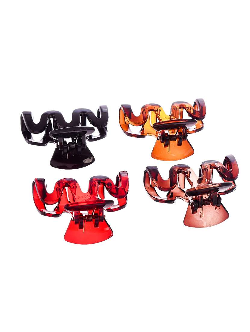 Set Of 4 Multi Colored Hair Claw Clips - 18386487 -  Standard Image - 2