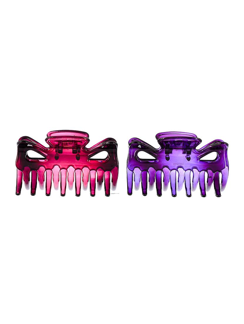 set of 2 pink & purple hair claw clips - 18386490 - Standard Image - 2