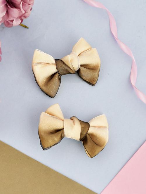 set of 2 shaded beige bow hair accessory - 18386689 -  Standard Image - 0