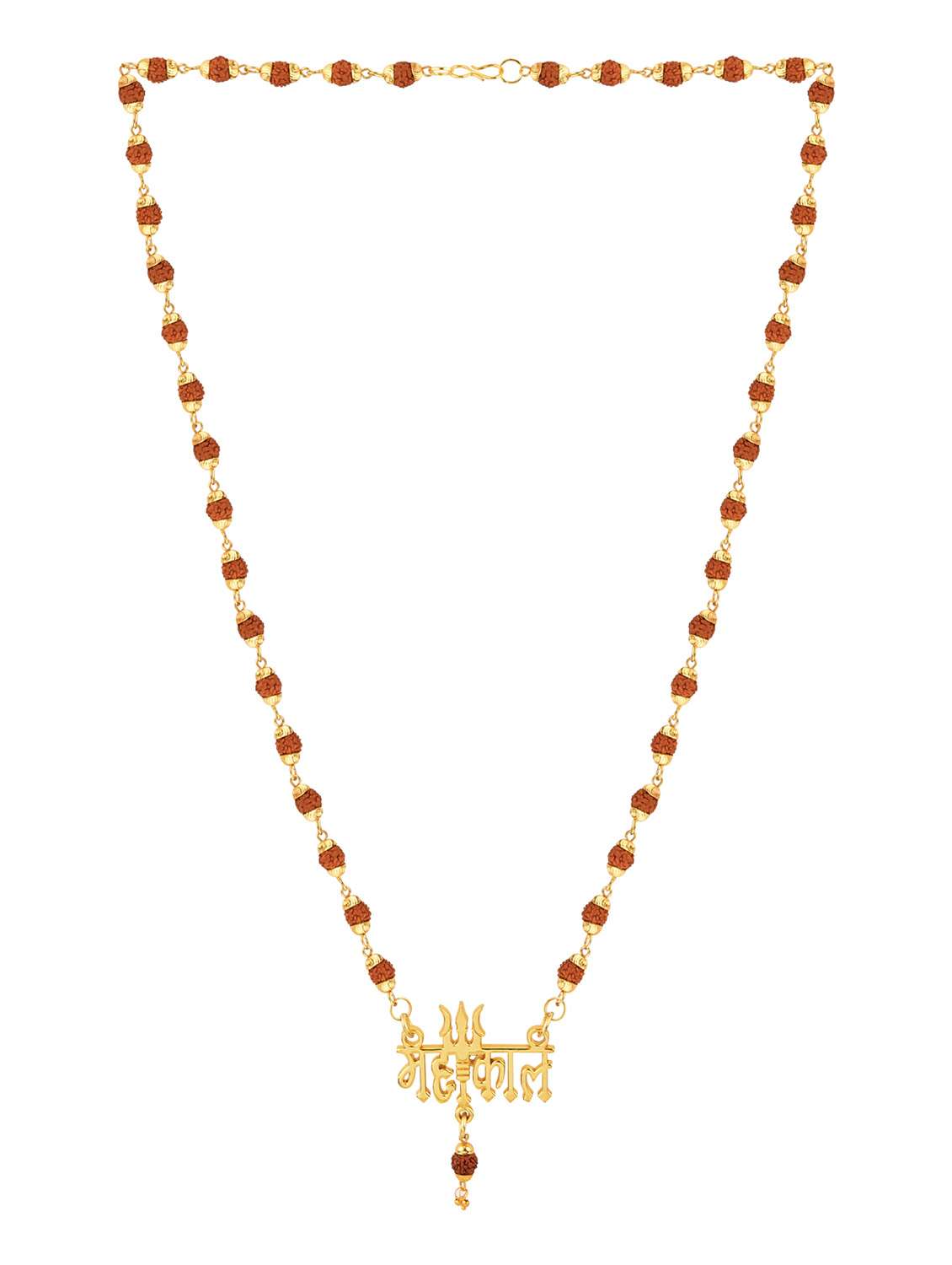 religious rudraksh mala mahakal shiva gold pendant  - 18387053 -  Zoom Image - 0