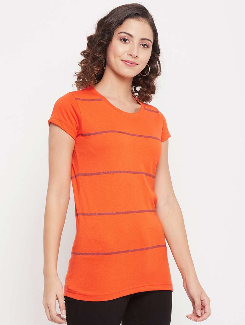 round neck striped regular tee - 18387072 -  Standard Image - 2