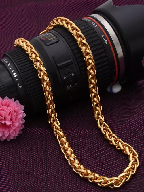 graceful delightful one gram gold plated chain - 18387105 - Standard Image - 0