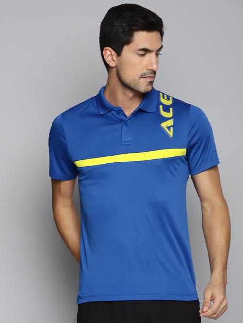 blue printed polo t-shirt - 18387140 -  Standard Image - 0