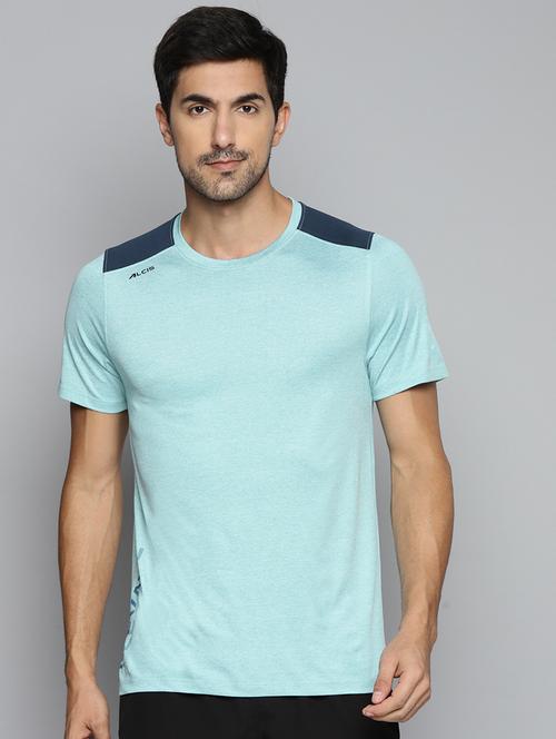 blue color-blocked t-shirt - 18387150 -  Standard Image - 0