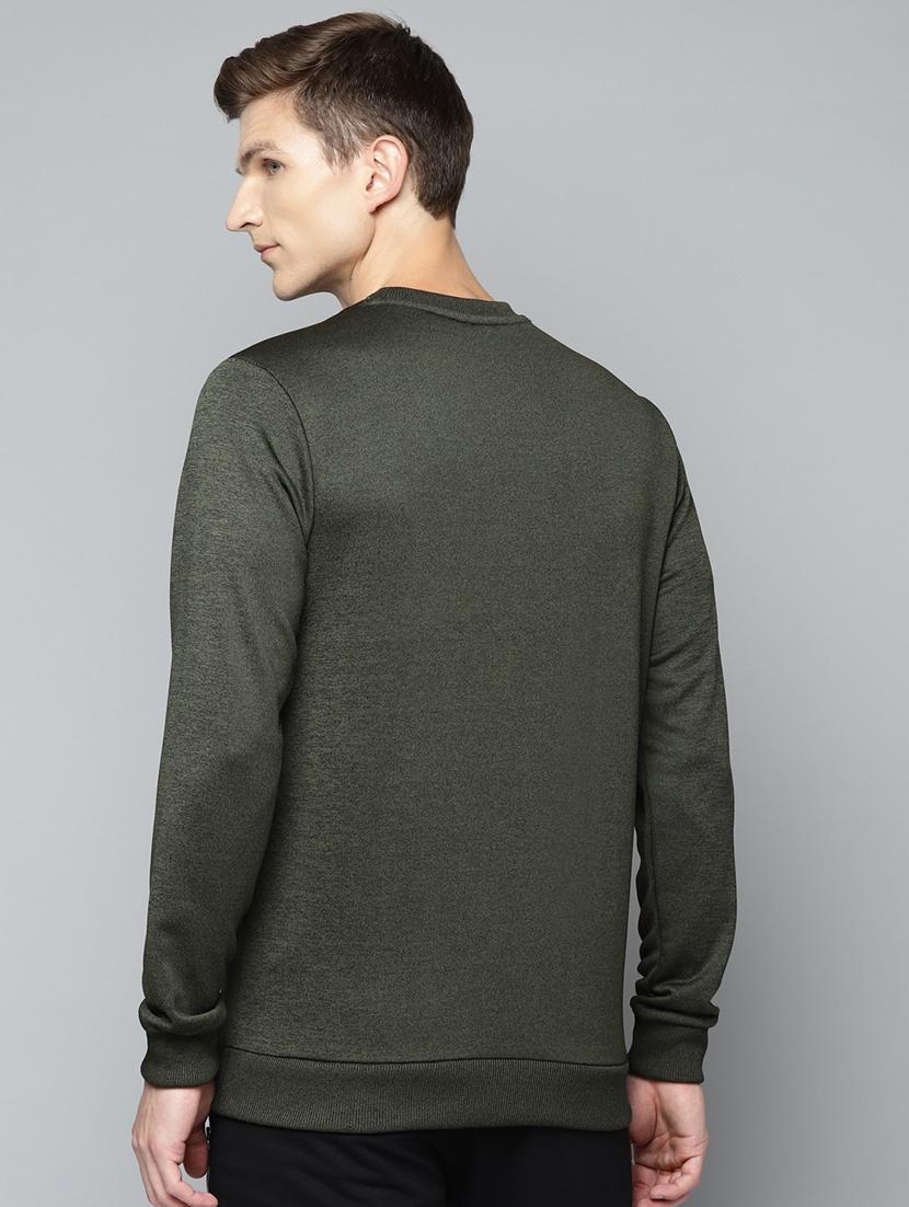 olive-green chest print sweatshirt - 18387159 - Standard Image - 2