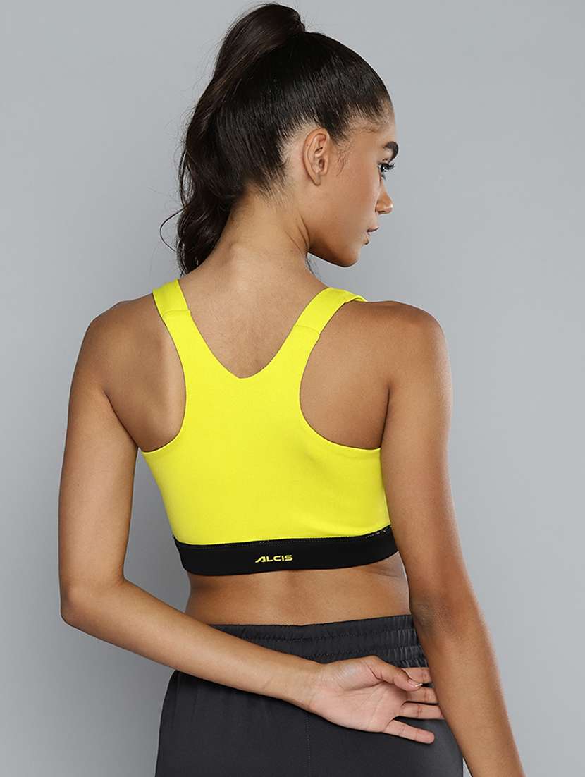 round neck solid sports bra - 18387662 -  Standard Image - 2