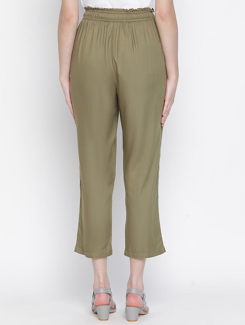 tie front solid peg trouser - 18388372 - Standard Image - 2