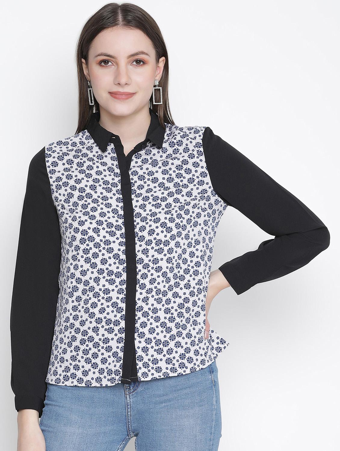 long sleeved printed shirt - 18388420 - Zoom Image - 0