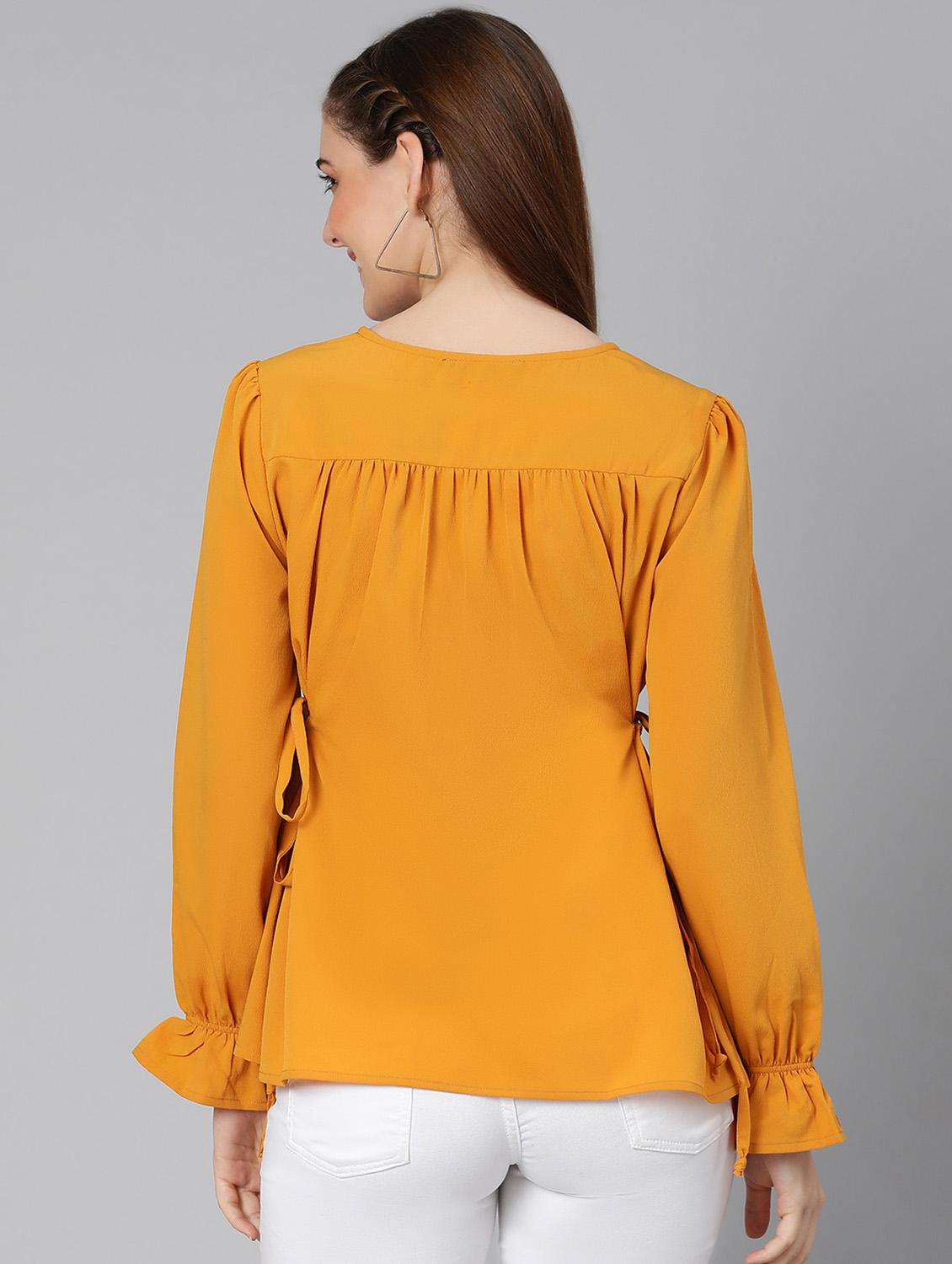 women's straight v neck top - 18388458 - Standard Image - 2