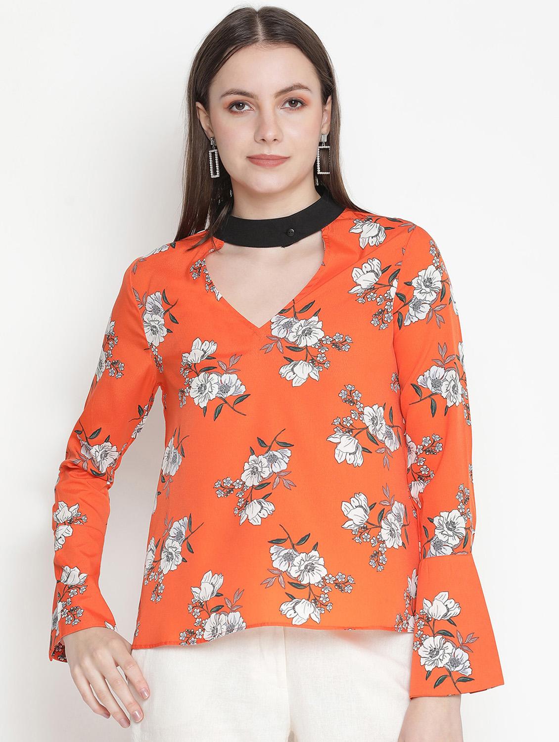 women's a line key hole neck top - 18388487 - Zoom Image - 0