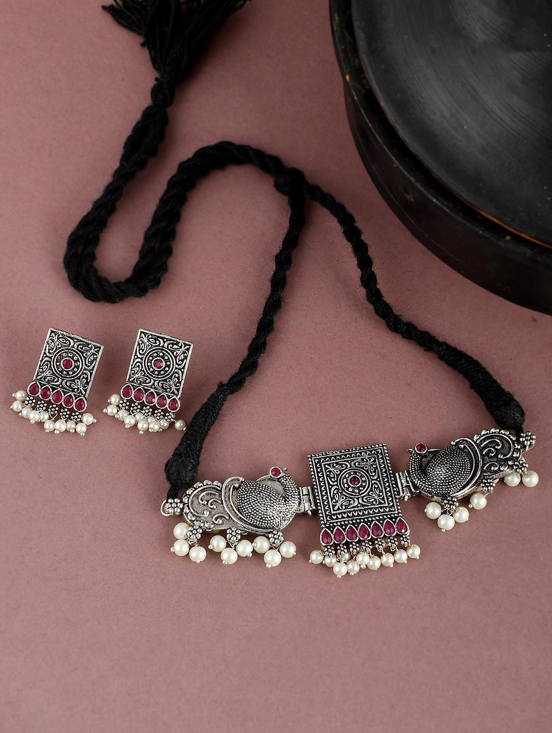 silver brass necklaces and earring - 18388801 - Zoom Image - 0