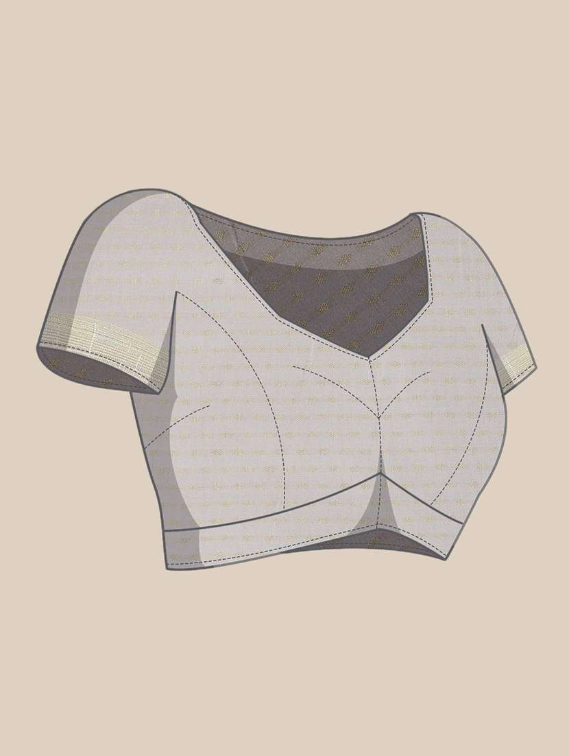 women's bordered grey colored saree with blouse - 18389411 -  Standard Image - 2