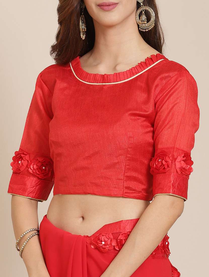 women's embroidered saree with blouse - 18389413 -  Standard Image - 2