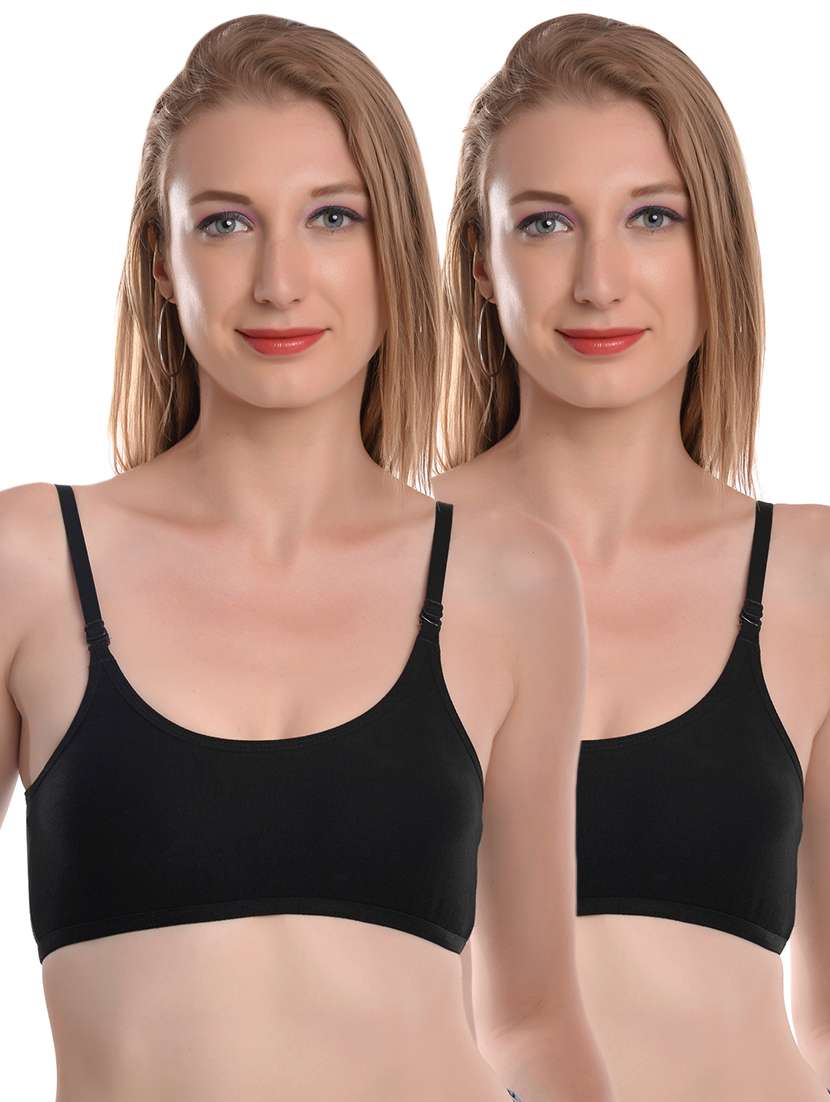 pack of 2 solid sports bra