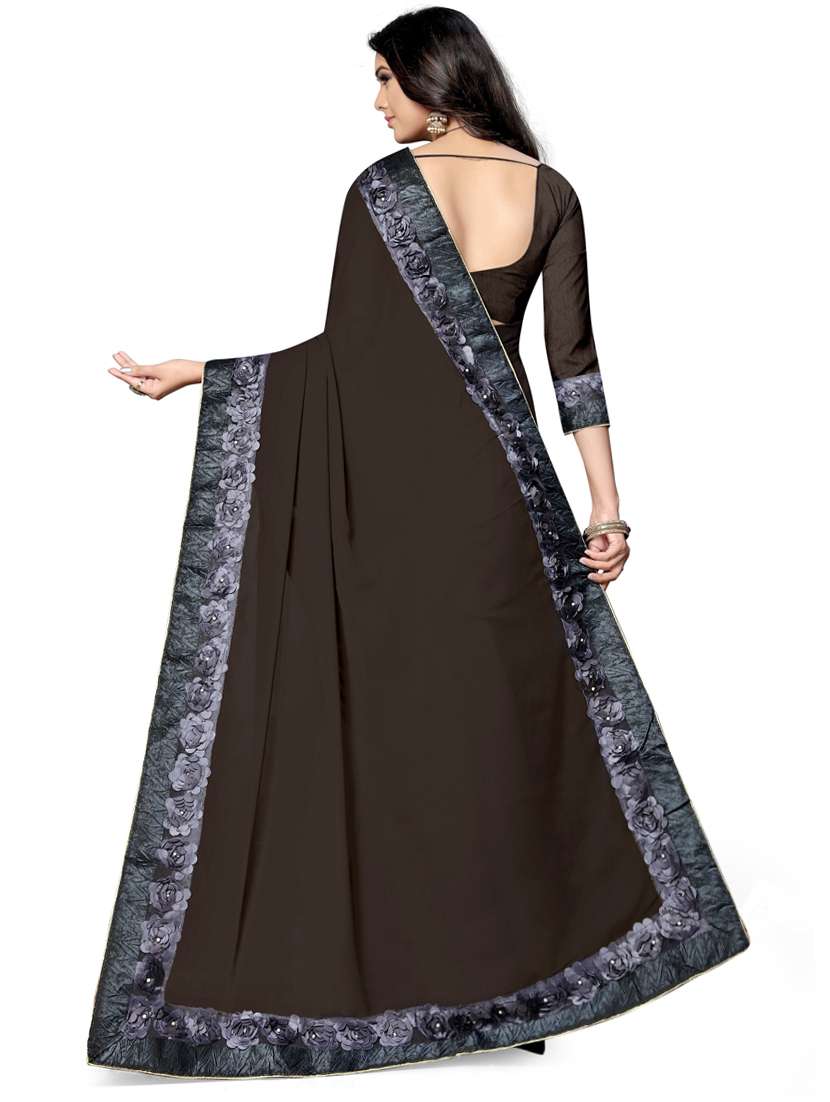 women's floral grey colored saree with blouse - 18389593 -  Standard Image - 2