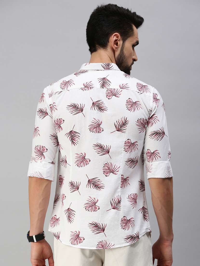 mens leaf print casual shirt - 18389652 -  Standard Image - 2