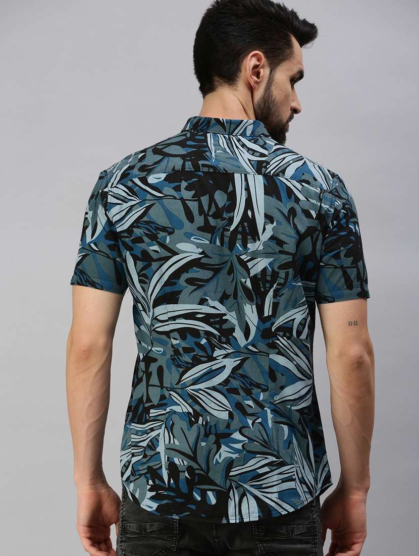 mens leaf print casual shirt - 18389688 -  Standard Image - 2