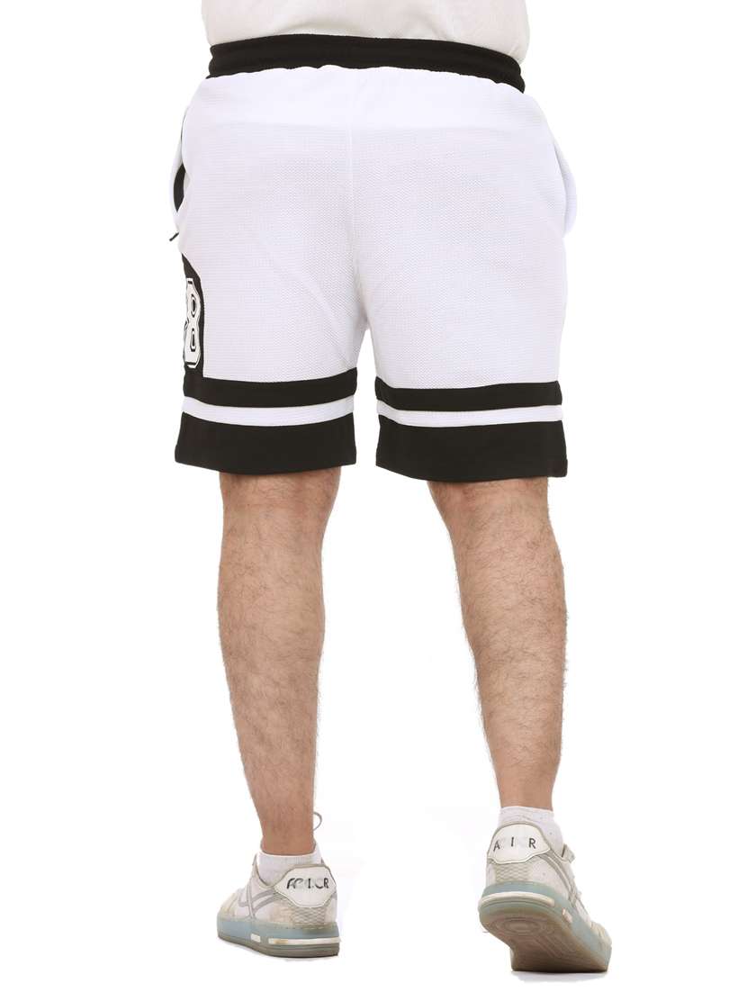 white color-blocked short - 18389898 -  Standard Image - 2