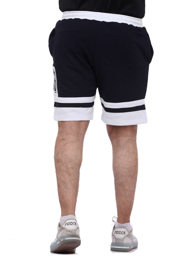 navy blue color-blocked short - 18389899 -  Standard Image - 2