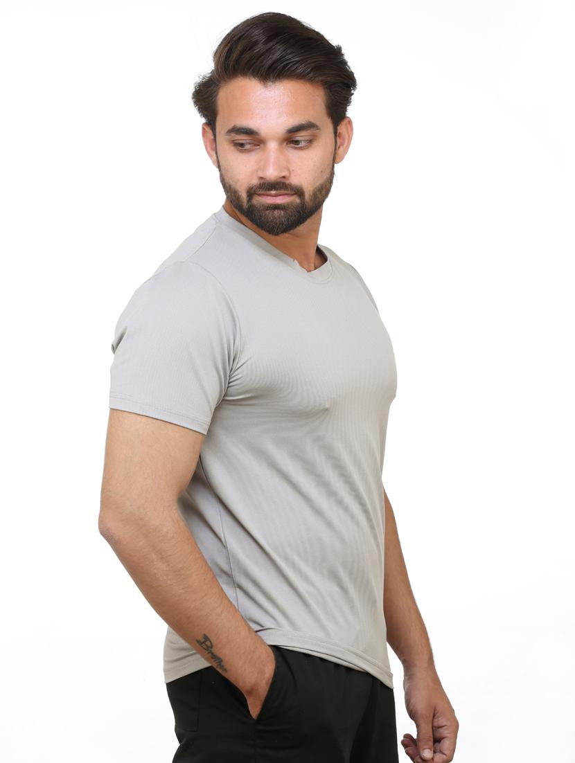 grey solid t-shirt - 18390005 - Standard Image - 2
