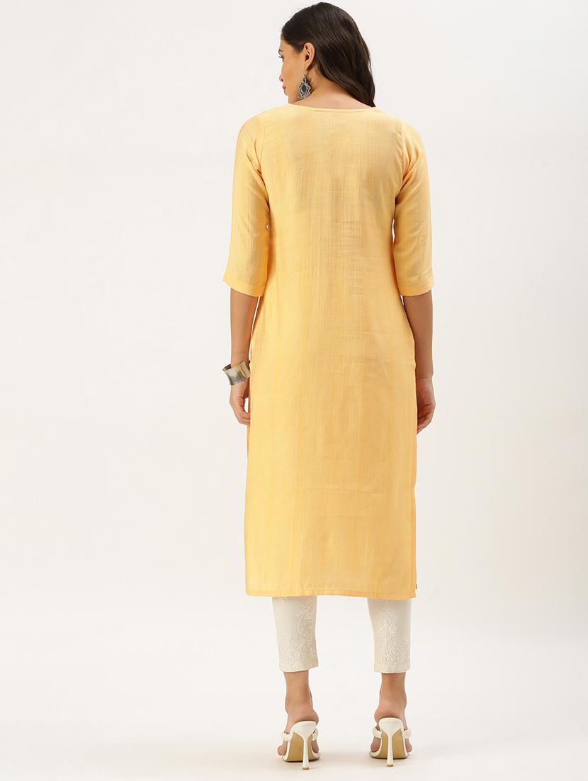women's straight kurta - 18390174 - Standard Image - 2