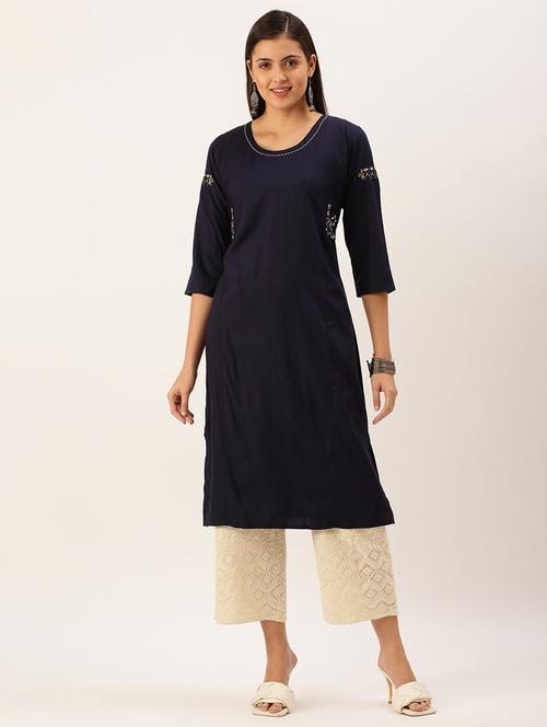 women's straight kurta - 18390204 -  Standard Image - 0