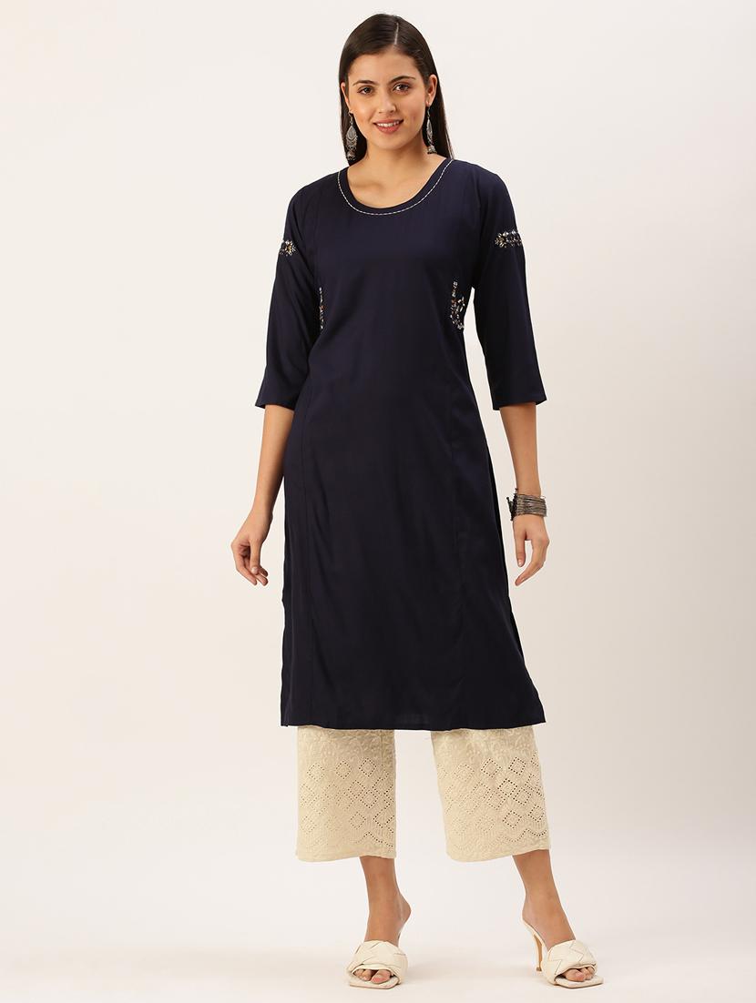 women's straight kurta - 18390204 -  Zoom Image - 0