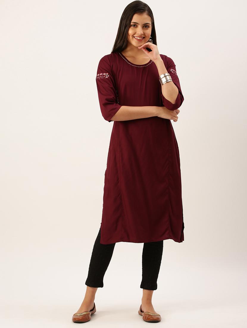 women's straight kurta - 18390205 -  Zoom Image - 0