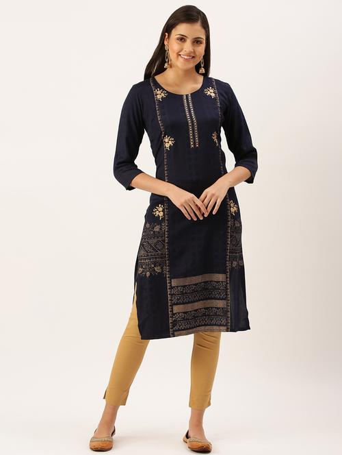 women's straight kurta - 18390206 -  Standard Image - 0