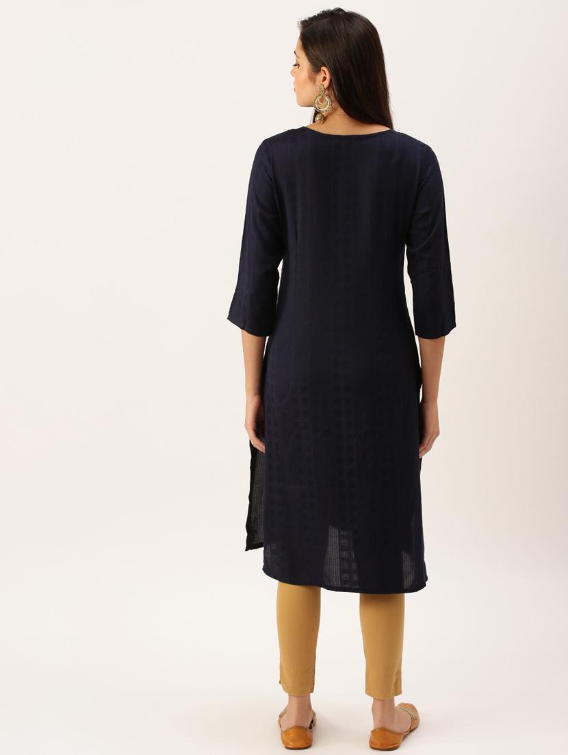 women's straight kurta - 18390206 - Standard Image - 2