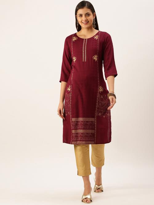 women's straight kurta - 18390207 -  Standard Image - 0