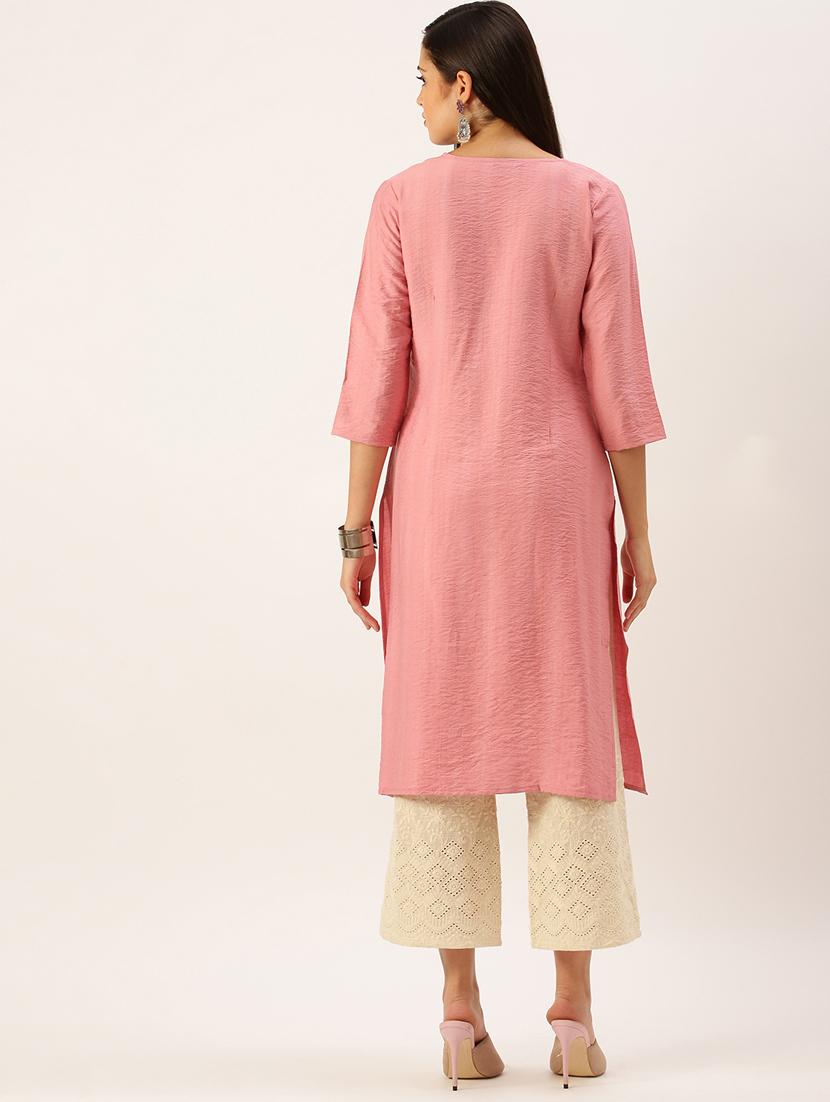 women's straight kurta - 18390210 - Standard Image - 2