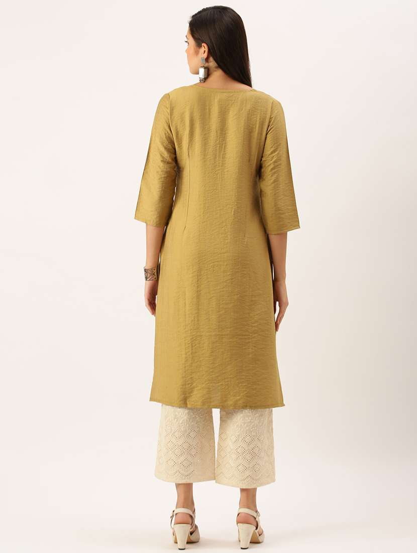 women's straight kurta - 18390211 -  Standard Image - 2