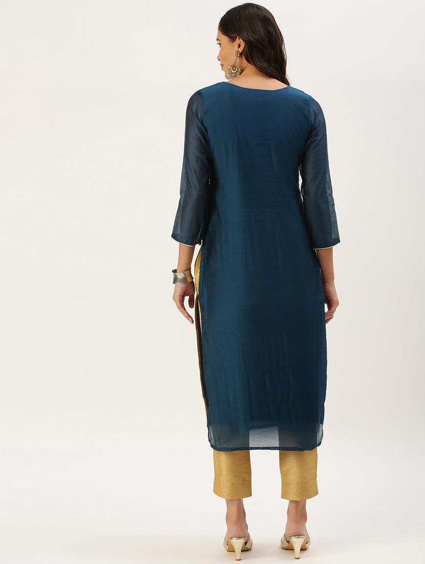 women's straight kurta - 18390237 - Standard Image - 2