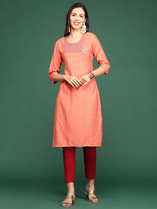 women's straight kurta - 18390239 - Standard Image - 0