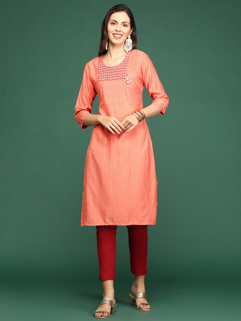 women's straight kurta - 18390239 - Zoom Image - 0