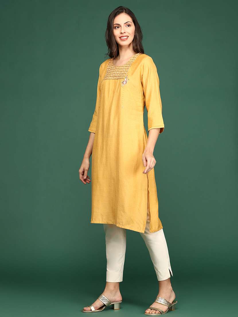 women's straight kurta - 18390241 -  Standard Image - 2
