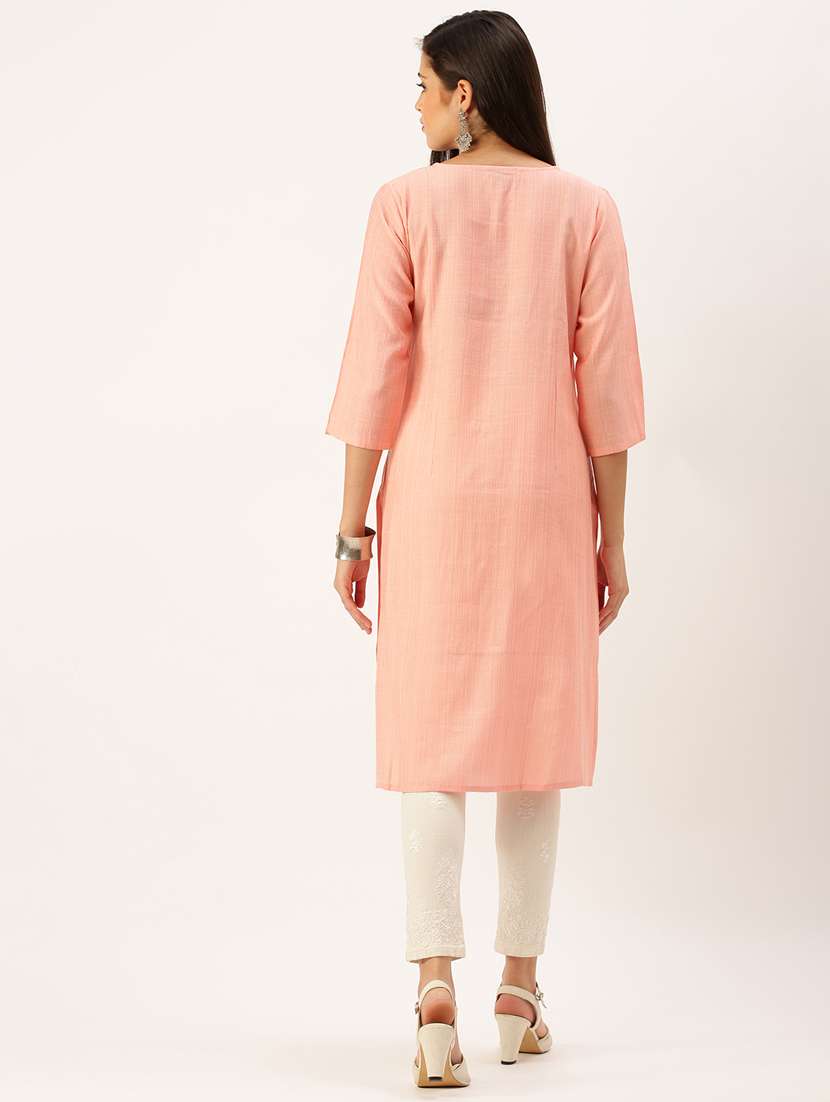 women's straight kurta - 18390250 -  Standard Image - 2