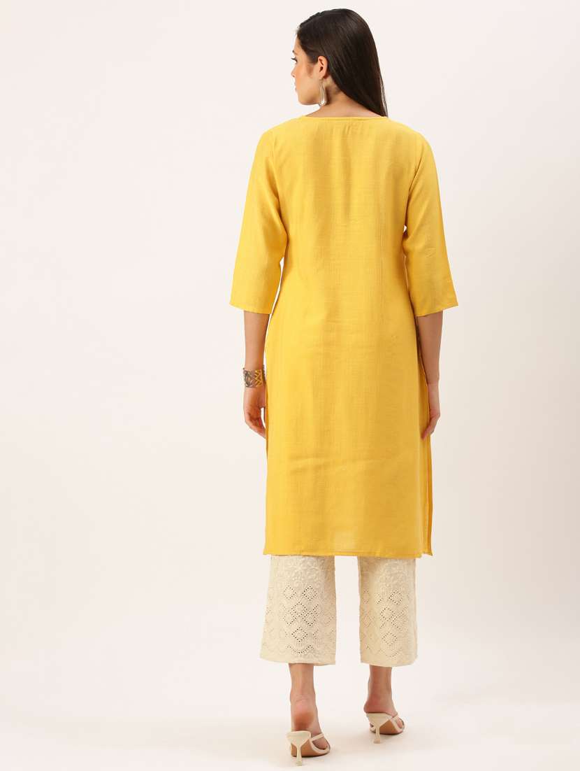 women's straight kurta - 18390251 -  Standard Image - 2