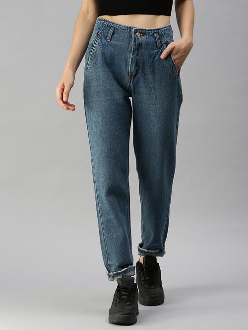 women's plain mom fit jeans - 18390326 - Standard Image - 0