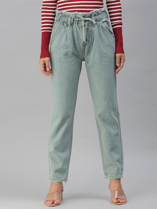 women's plain slouchy jeans - 18390330 - Standard Image - 0