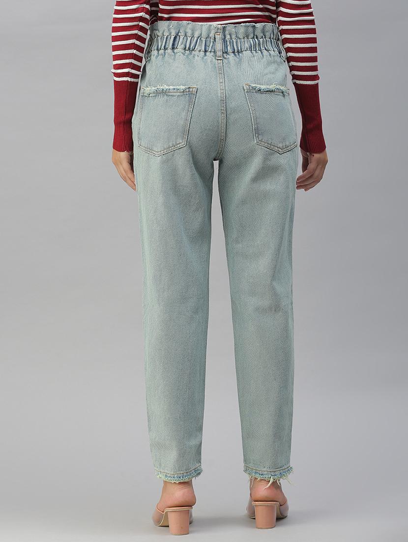 women's plain slouchy jeans - 18390330 - Standard Image - 2