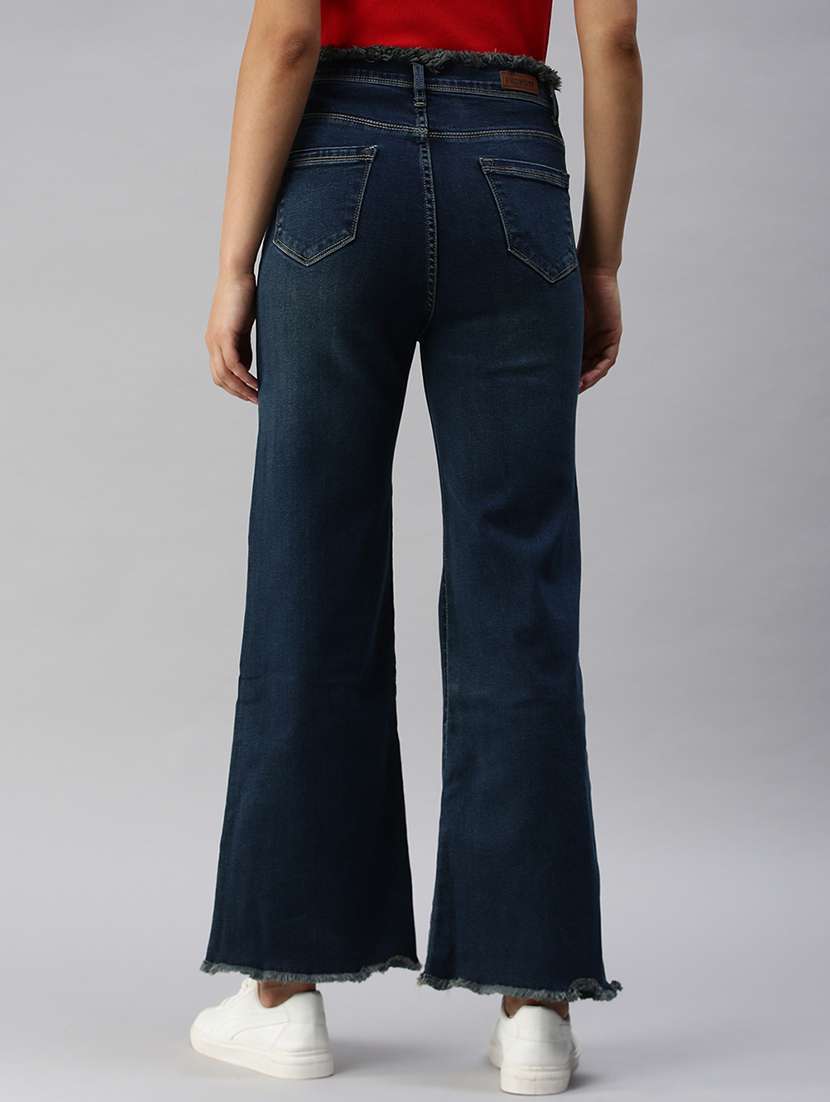 women's plain wide leg jeans - 18390337 -  Standard Image - 2