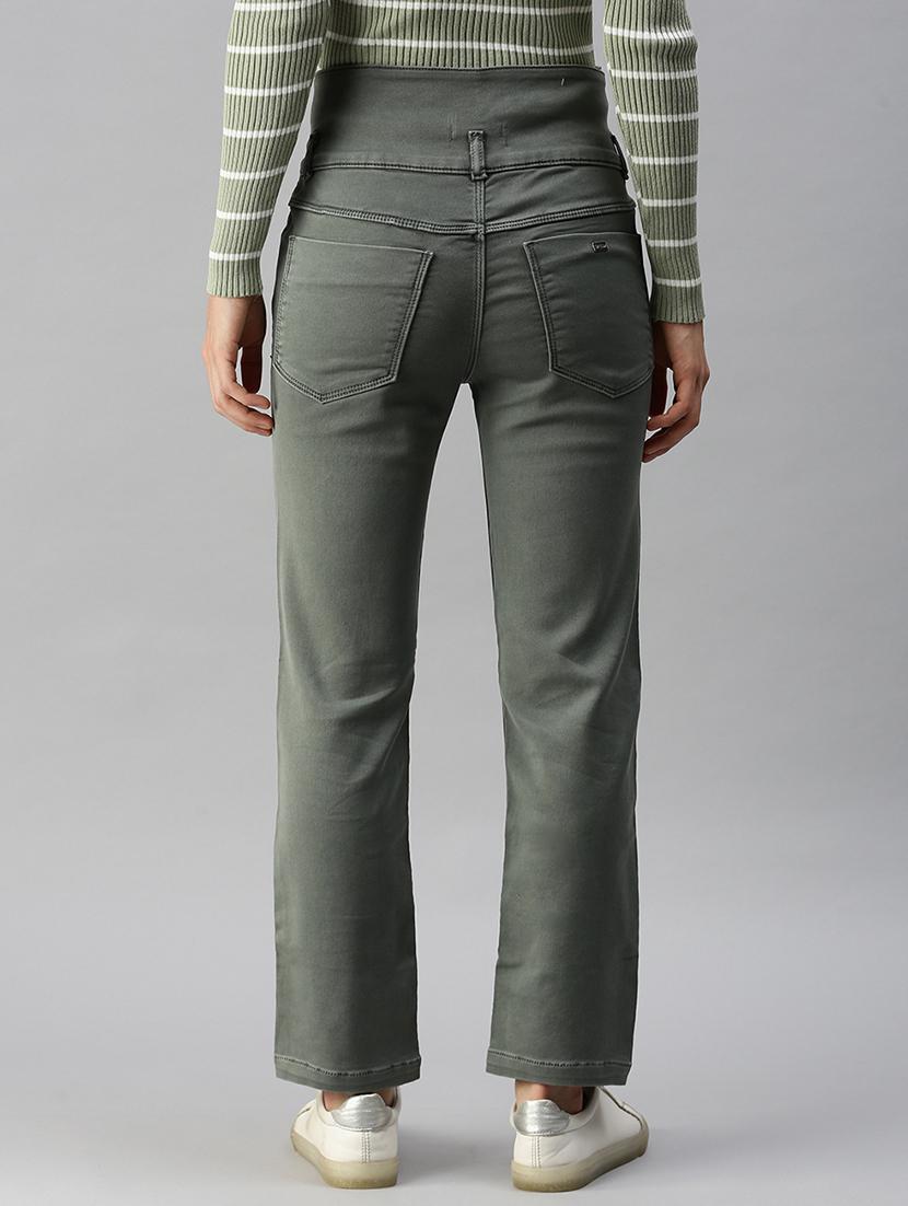 women's plain straight fit jeans - 18390351 - Standard Image - 2