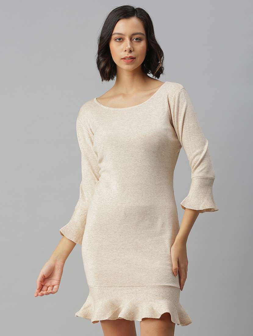 women's bodycon self design dress