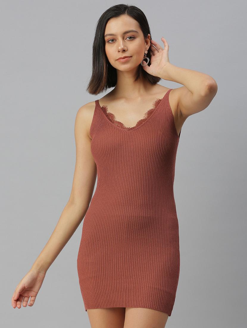 sleeveless solid bodycon dress - 18390438 - Zoom Image - 0